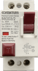 Contactum B8003/2 80A 30ma IEC/EN 61008 Type AC RCD for Contactum Consumer Units