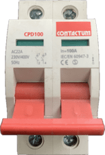 Contactum CPD100 100A DP Main Switch Disconnector Isolator for Contactum Consumer Units
