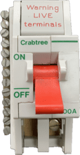 Crabtree 100A Main Switch for Starbreaker Original  Mark1  Consumer Unit  (Not Push Fit Busbar)