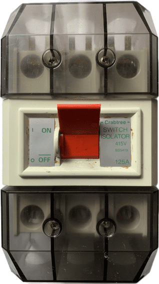Crabtree Main Switch for Polestar 125A Main Switch Isolator Triple Pole (Three Phase - Three Pole)