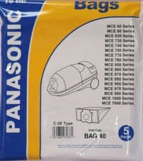 Dust Bags For Panasonic C2E Cylinder Vacuum Cleaner MCE60 Bags Bag40