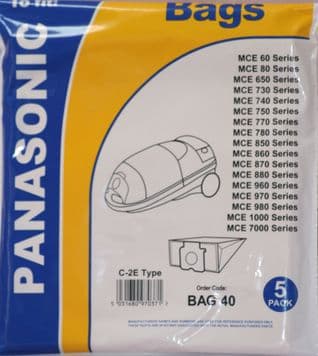 Dust Bags For Panasonic C2E Cylinder Vacuum Cleaner MCE60 Bags Bag40