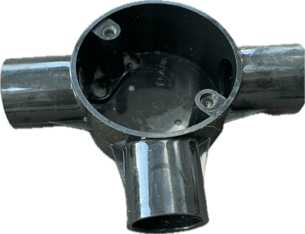 Egatube 20mm Black Conduit Tee Fitting Pack of 3