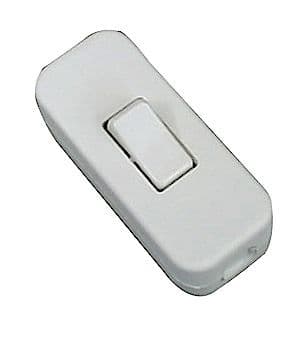 Flex or Cord Inline Switch 1 amp Torpedo Switch White Colour