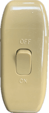 Flex or Cord Inline Switch 6 amp Torpedo Switch Brass Colour
