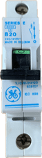 GE General Electric B20 20amp MCB 6ka Series E BSEN 60898  628107