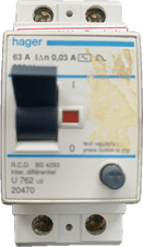 Hager U762 U2 20470 63A 30mA RCD Type AC for Hager Consumer Units