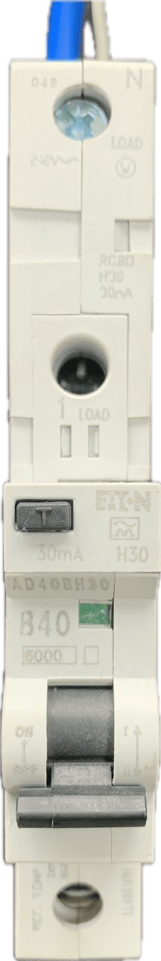 MEM Eaton AD40BH30 40amp B Curve 30mA Type A RCBO 6kA Memshield 2