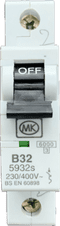 MK MCB B32 32amp 5932s Sentry Type B 6kA BS EN 60898