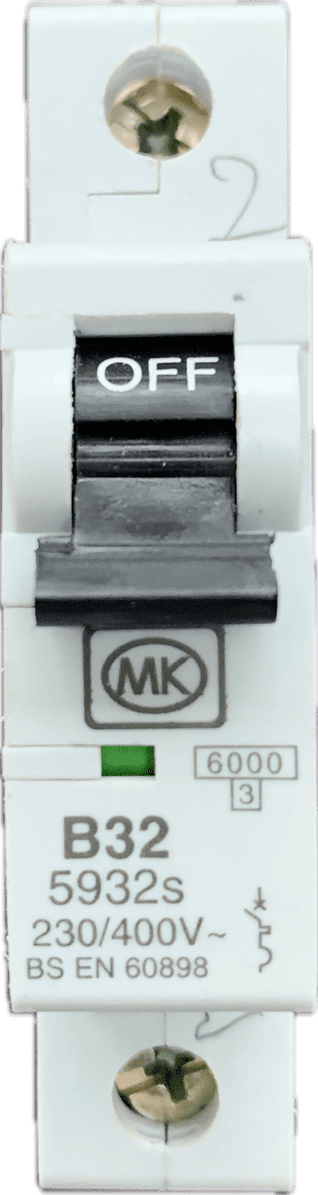 MK MCB B32 32amp 5932s Sentry Type B 6kA BS EN 60898