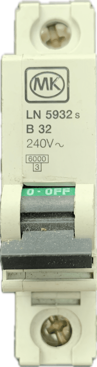 MK MCB B32 32amp LN5932s Sentry Type B 6kA