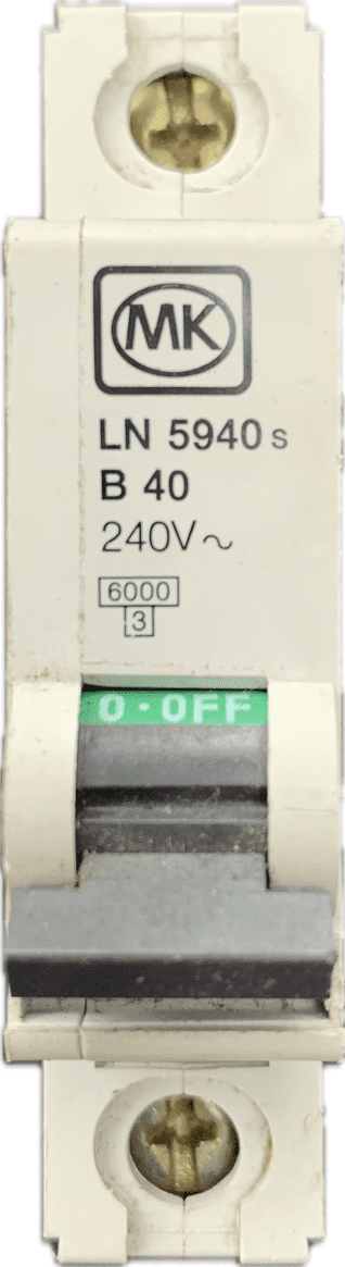 MK MCB B40 40amp LN5940s Sentry Type B 6kA