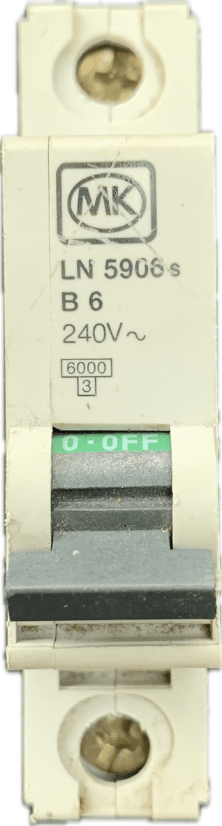 MK MCB B6 6amp LN5906s Sentry Type B 6kA