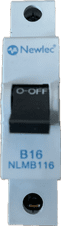 Newlec B16 16 amp MCB NLMB116 6kA BSEN 60898 (1)