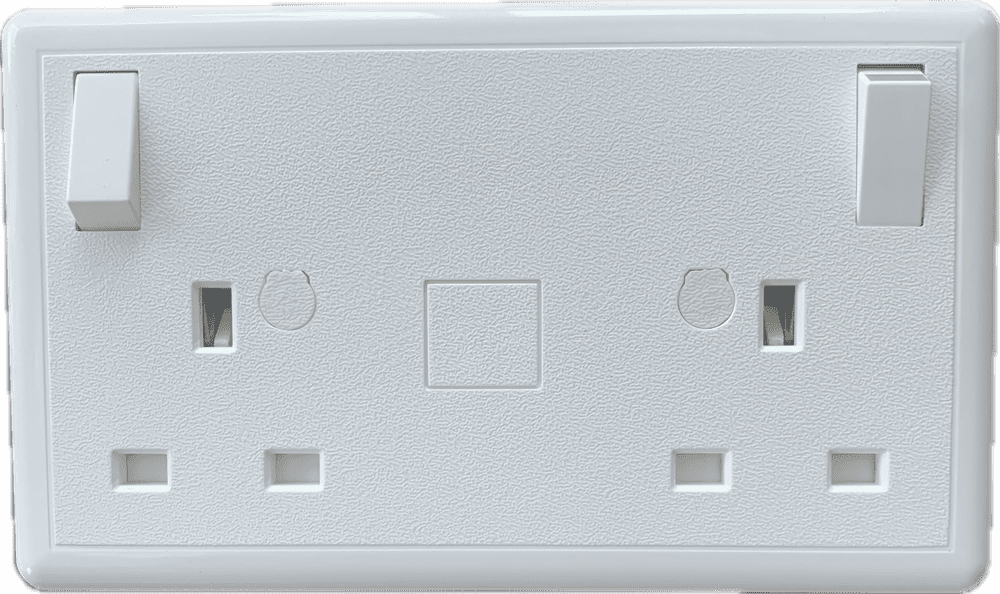 Single to Twin Converter Socket Outlet One Gang to Two Gang Socket