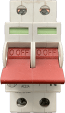 Wylex WS102 100A Double Pole Main Switch Disconnector Isolator AC22 for Wylex Consumer Units