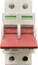 Wylex WS402 40A Double Pole Main Switch Disconnector Isolator AC22 for Small Wylex Consumer Units