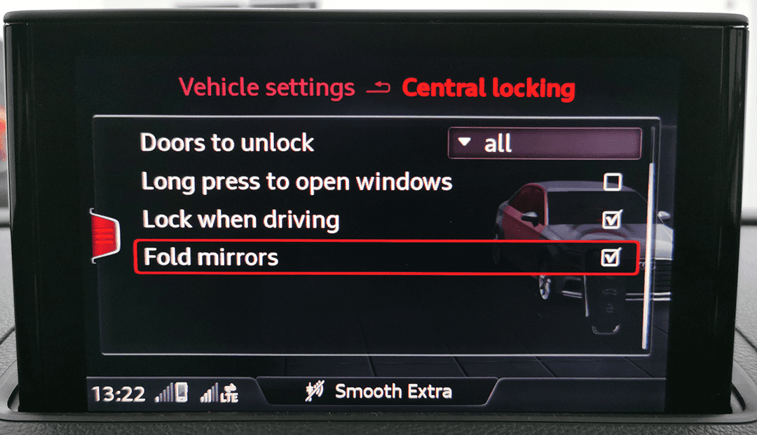 GENUINE AUDI AUTO FOLDING MIRRORS Supply and Fit