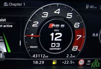 Virtual Cockpit Sports Display S, RS Layout