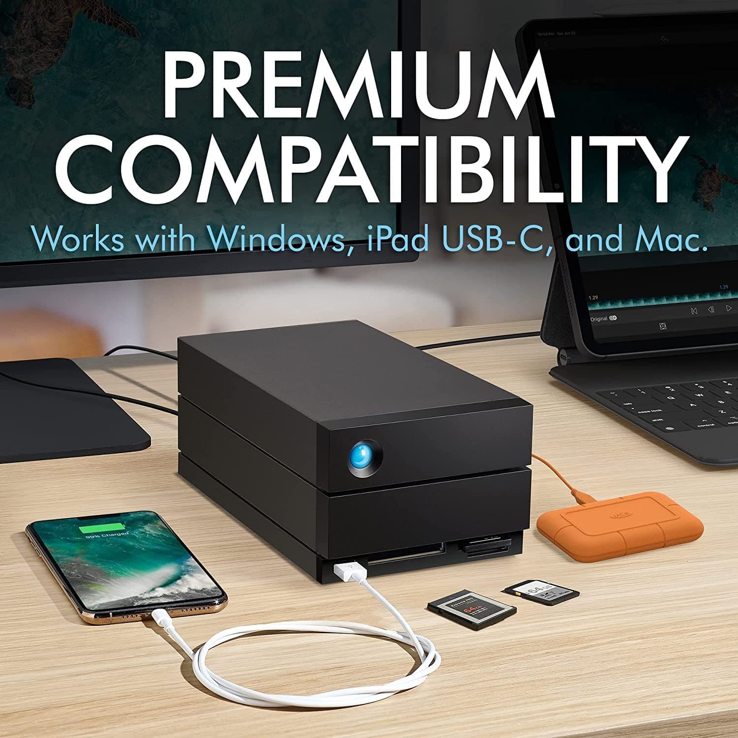 LaCie 2big Dock V2 USB-C 28TB Thunderbolt 3 USB 3 2