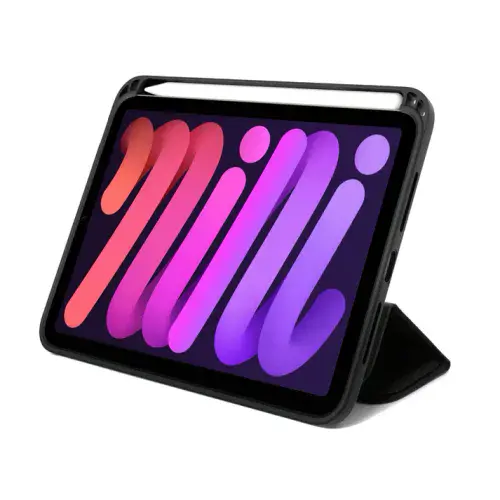 QDOS Muse iPad Folio Case Charcoal Grey (for iPad mini 8.3" )