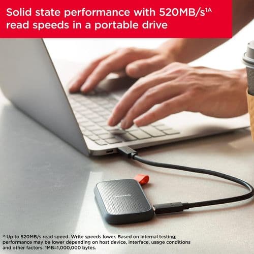 SanDisk 1TB Portable SSD external SSD USB 3 2 Gen 2 up to 520 MB/s read