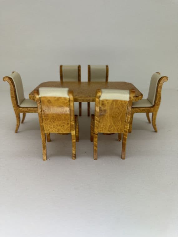 1/24th Scale Maple Burr 1930’s furniture