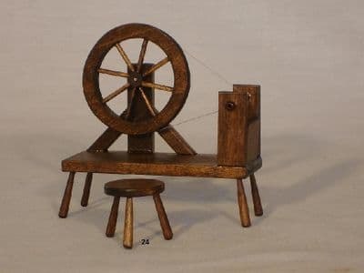 24. Spinning Wheel and Stool