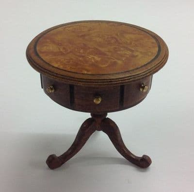 310. Drum Table, Veneered