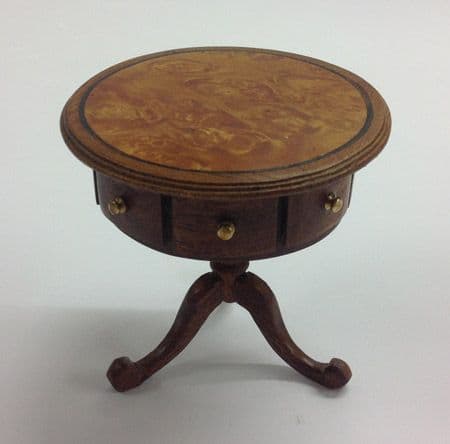 310. Drum Table, Veneered