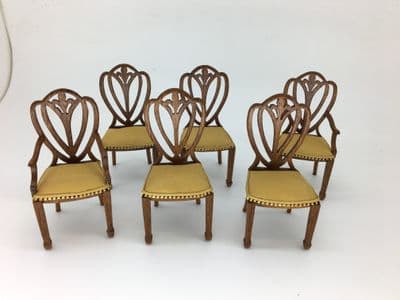 6 x Hepplewhite chairs (2 carvers)