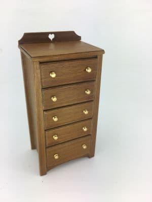 Arts and craft narrow chest of drawers