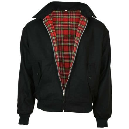 Relco Black Wool Harrington Jacket Skinhead Mod Scooter Ska Northern Soul