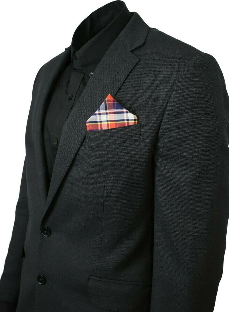 Relco Mens Pocket Handkerchief Square Paisley Floral Tartan Check