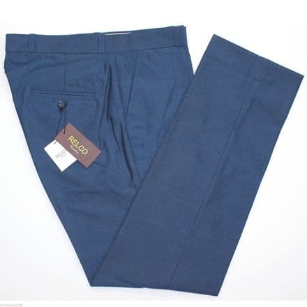 Relco Mens Stay Press Blue Tonic Trousers Two Tone Sta Prest Retro Mod Skin Ska