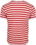 Run & Fly White and Red Striped Short Sleeve T-Shirt 60s Retro - 264003296019