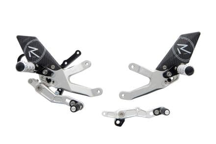 LighTech BMW S1000 R 2017> 'R' Version Adjustable Rearsets Silver