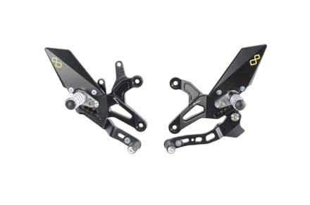 LighTech Kawasaki ZX6R / ZX636R 2005-2021 Adjustable Rearsets - Reverse Shift