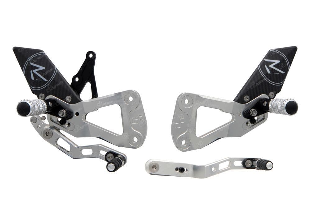 LighTech Suzuki GSXR1000 2017 R Version Adjustable Rearsets Silver