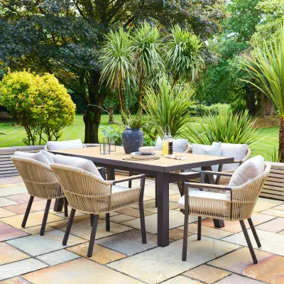 Alexander Rose Bali 6 Seat Dining Set