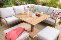 Hartman Sahara Square Casual Dining Set with Adjustable Table
