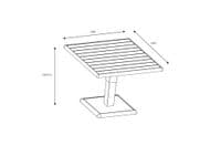 Hartman Sahara Square Casual Dining Set with Adjustable Table