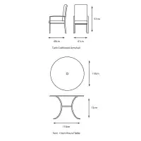 LG Outdoor Turin 4 Seat Dining Set