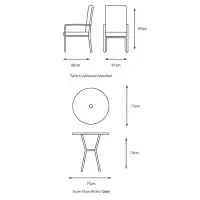 LG Outdoor Turin Bistro Set