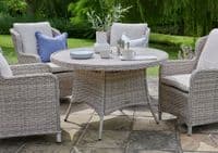 Wroxham Deluxe 4 Seat Round Dining Set
