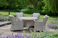 Wroxham Deluxe 4 Seat Round Dining Set