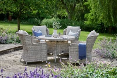 Wroxham Deluxe 4 Seat Round Dining Set