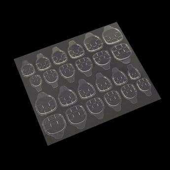 1 sheet 24 Tab Sticker Glue Adhesive Nail Tape Double sided Gel Clear Nails Tip