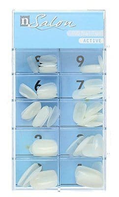 100 ACTIVE NATURAL COLOUR FALSE FAKE NAILS TIPS FULL COVER ROUND NAIL TIP #898