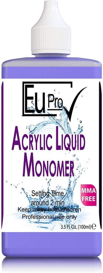 100ml ACRYLIC LIQUID MONOMER FALSE FAKE SALON NAILS REQUIRES POWDER SPOUT CAP